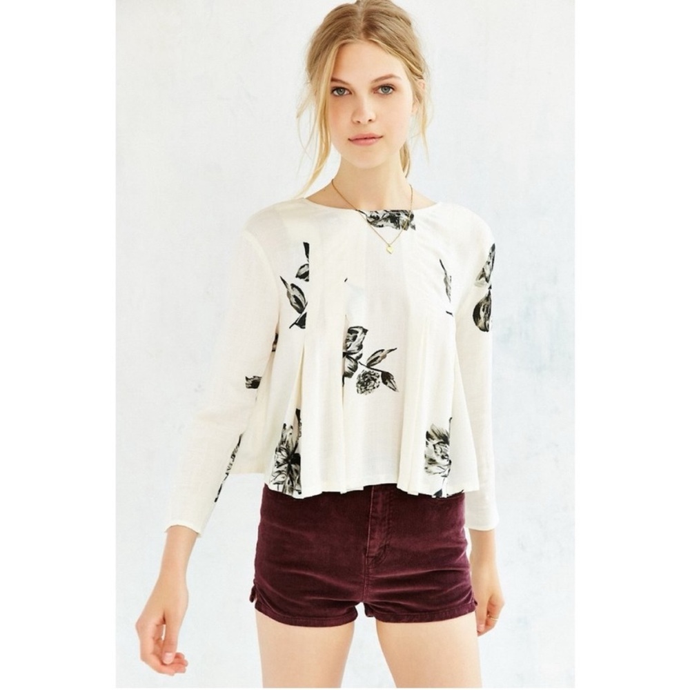 Floral Print Long Sleeve Blouse